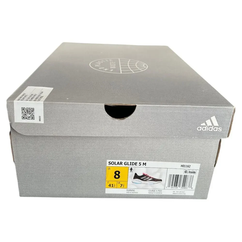 Adidas Solar Glide 5 Knit Upper Boost Midsole Lace Up Sneakers, US8